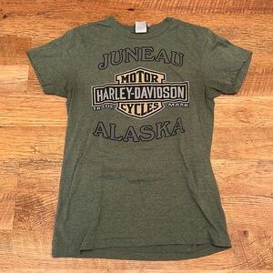 Harley-Davidson Green Juneau Alaska Graphic Tee FF